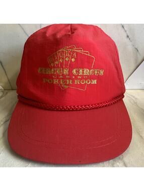 Circus Circus Poker Room Las Vegas Hotel Las Vegas NV Vintage Rope Hat Unstructu